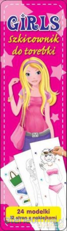 Girls - Szkicownik do torebki - różowy [KSIĄŻKA]