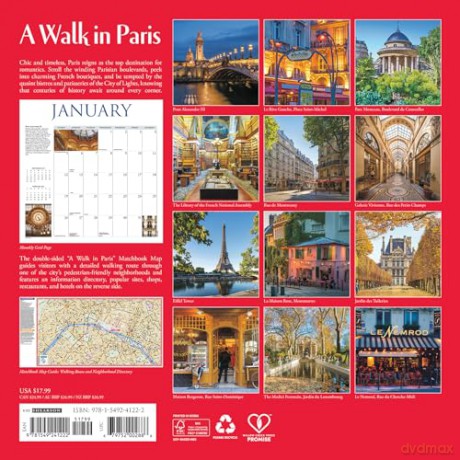 A Walk in Paris 2025 Wall [KSIĄŻKA]