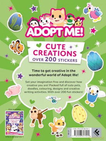 Adopt Me! Cute Creations Sticker Book: The perfect Activity Book for fans of Number 1 favourite online game, Adopt Me! Ideal for ages 7-11 - Uplift Games [KSIĄŻKA]