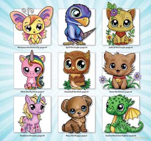 Adorable Chibi World Coloring Book - Veronica Hue [KSIĄŻKA]