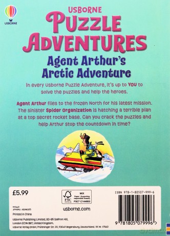 Agent Arthur's Arctic Adventure (Puzzle Adventures) - Russell Punter [KSIĄŻKA]