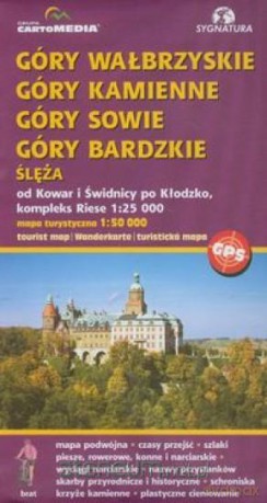 Góry Wałbrzyskie Kamienne Sowie Bardzkie Ślęża Map [KSIĄŻKA]