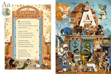 Alfie Explores A to Z: A Seek-and-Find Adventure (A Look-And-Locate Library Adventure) - Jeff Drew [KSIĄŻKA]