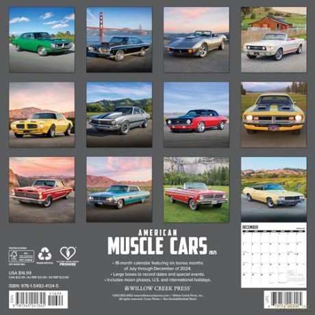 American Muscle Cars 2025 Wall [KSIĄŻKA]