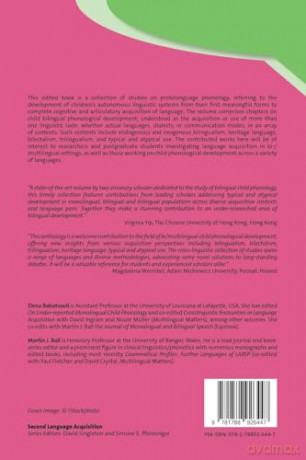 An Anthology of Bilingual Child Phonology: 142 (Second Language Acquisition) - Elena Babatsouli [KSIĄŻKA]
