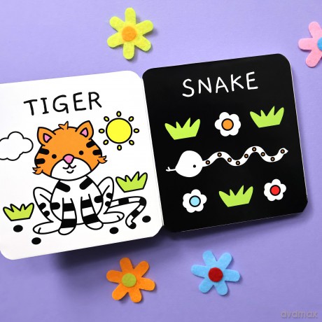 Animals (Black and White Rattle Books) - Emma Pelling [KSIĄŻKA]
