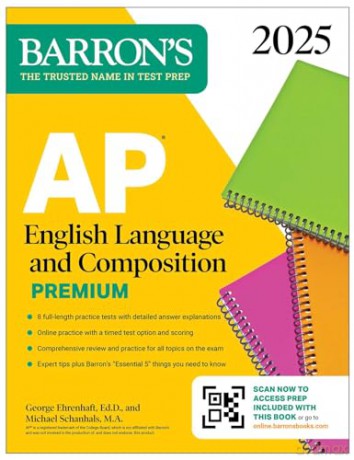 AP English Language and Composition Premium, 2025: Prep Book with 8 Practice Tests + Comprehensive Review + Online Practice (Barron's AP Prep) - Barron's Educational Series [KSIĄŻKA]