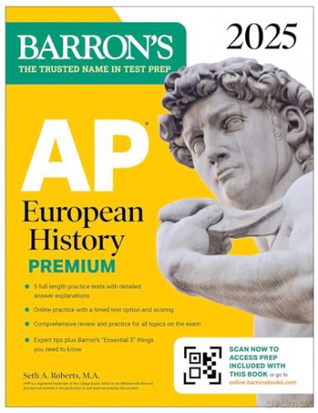 AP European History Premium, 2025: Prep Book with 5 Practice Tests + Comprehensive Review + Online Practice (Barron's AP Prep) - Barron's Educational Series [KSIĄŻKA]