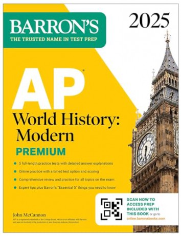 AP World History: Modern Premium, 2025: Prep Book with 5 Practice Tests + Comprehensive Review + Online Practice (Barron's AP Prep) - Barron's Educational Series [KSIĄŻKA]
