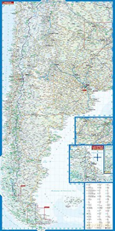 Argentina Borch: Argentina, Isla Grande de Tierra del Fuego, Buenos Aires, Greater Buenos Aires, Los Glaciares National Park, Monte Fitz Roy, Salta, Córdoba (Borch Map) - Borch GmbH [KSIĄŻKA]
