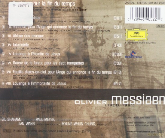 Shaham: Messiaen: Quartet For The End Of Time [CD]
