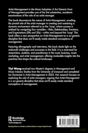 Artist Management in the Music Industries: A Sui Generis Form of Management - Yiyi Wang [KSIĄŻKA]