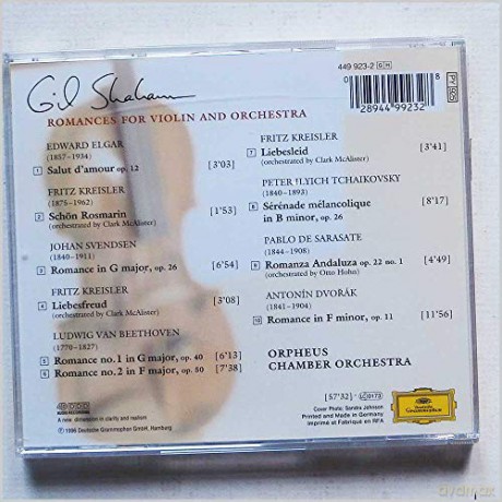 Shaham: Romances For Violin And Orchestra [CD]