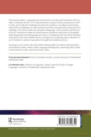 Audiovisual Translation in India: Trends and Practices - Priyanka Rachabattuni [KSIĄŻKA]