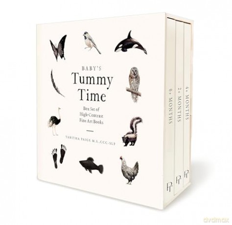 Baby's Tummy Time Book Box Set: A 3-Book Box Set of High-Contrast Art for Visual Stimulation at Tummy Time (Our Little Adventures Series, 6) - Tabitha Paige [KSIĄŻKA]
