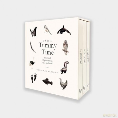Baby's Tummy Time Book Box Set: A 3-Book Box Set of High-Contrast Art for Visual Stimulation at Tummy Time (Our Little Adventures Series, 6) - Tabitha Paige [KSIĄŻKA]