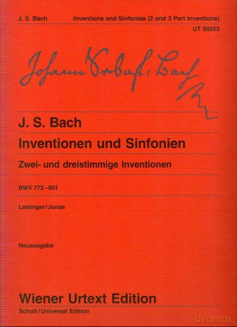 BACH - Invenciones y Sinfonias a 2 y 3 voces para Piano (Urtext) (Leisinger/Jonas) - Bach [KSIĄŻKA]