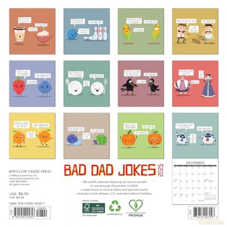 Bad Dad Jokes 2025 Mini [KSIĄŻKA]
