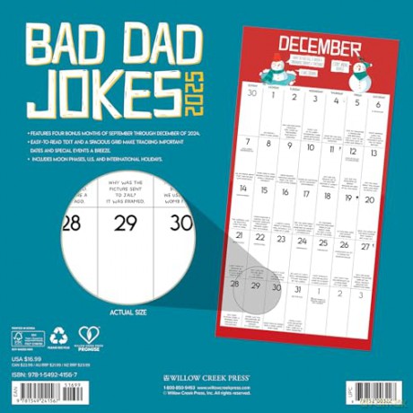 Bad Dad Jokes 2025 Wall [KSIĄŻKA]