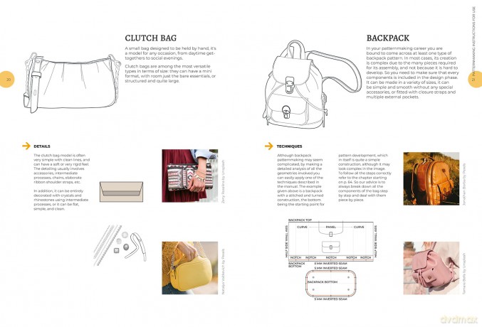 Bag Design: Typology, Construction Techniques, Analogue and Digital Patternmaking from Scratch - Elisa Cigna [KSIĄŻKA]