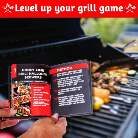 BBQ Easy Eats Recipe Book: 10 Minute Prep - BBQ Gifts For Men - Bee Three Books [KSIĄŻKA]
