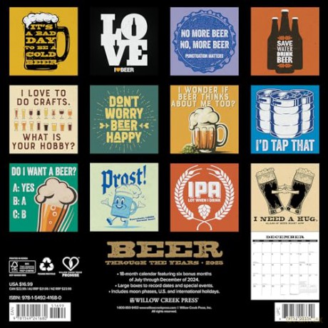 Beer-Through the Years 2025 Wall [KSIĄŻKA]