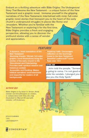 Bible Origins (Portions of the New Testament + Graphic Novel Origin Stories), Deluxe Edition, Leathersoft, Tan: The Underground Story - Zondervan [KOMIKS]
