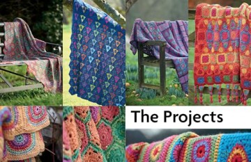 Block-by-Block Blankets and Afghans: Rainbow granny square designs to crochet - Amanda Perkins [KSIĄŻKA]