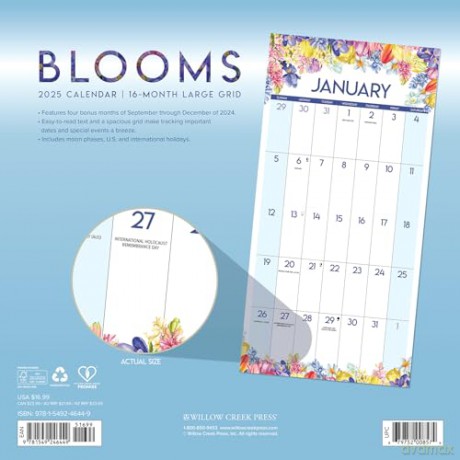Blooms-Large Grid 2025 Wall [KSIĄŻKA]