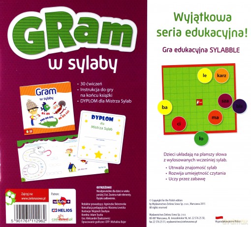 Gram w sylaby książka + gra [KSIĄŻKA]