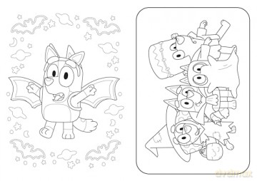 Bluey: Hooray It's Halloween!: A Halloween colouring book - Bluey [KSIĄŻKA]