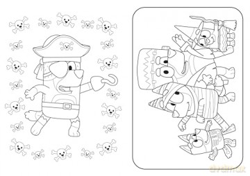 Bluey: Hooray It's Halloween!: A Halloween colouring book - Bluey [KSIĄŻKA]