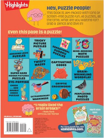 brainPLAY Trickiest Puzzles Ever: Book of Perplexing Brain Teasers, Logic Puzzles, Riddles, Thinking Games and More Problem Solving Fun for Kids 7 and Up (Brainplay Puzzle Books) - Highlights [KSIĄŻKA]