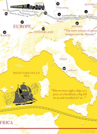 Bram Stoker, Dracula Map (Literary Maps Series Series) - Martin Thelander [KSIĄŻKA]