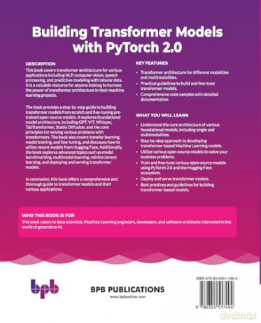 Building Transformer Models with PyTorch 2.0: NLP, computer vision, and speech processing with PyTorch and Hugging Face (English Edition) - Prem Timsina [KSIĄŻKA]