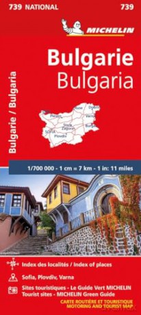 Bulgaria - Michelin National Map 739: Strassen- und Tourismuskarte (Michelin Maps, 739) - Michelin [KSIĄŻKA]