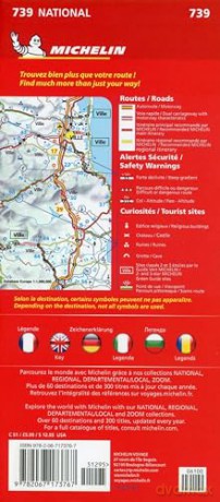 Bulgaria - Michelin National Map 739: Strassen- und Tourismuskarte (Michelin Maps, 739) - Michelin [KSIĄŻKA]