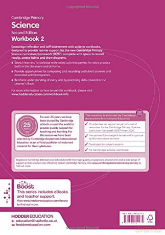 Cambridge Primary Science Workbook 2 Second Edition: Hodder Education Group - Andrea Mapplebeck [KSIĄŻKA]