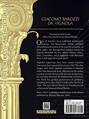 Canon of the Five Orders of Architecture (Dover Architecture) - Giacomo Barozzi da Vignola [KSIĄŻKA]