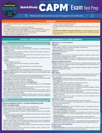 CAPM Exam Test Prep: Laminated Reference Guide - Aileen Ellis [KSIĄŻKA]