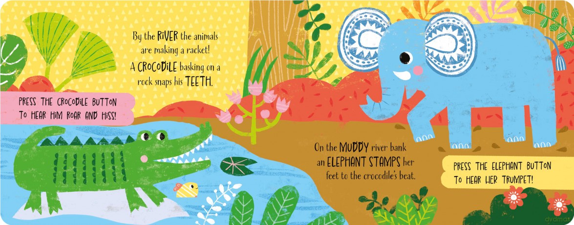Carry-Along Jungle Adventure - Children's 10 Button Sound Book [KSIĄŻKA]