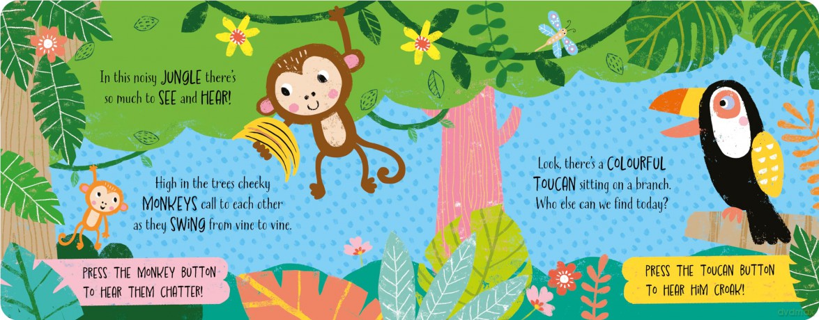Carry-Along Jungle Adventure - Children's 10 Button Sound Book [KSIĄŻKA]