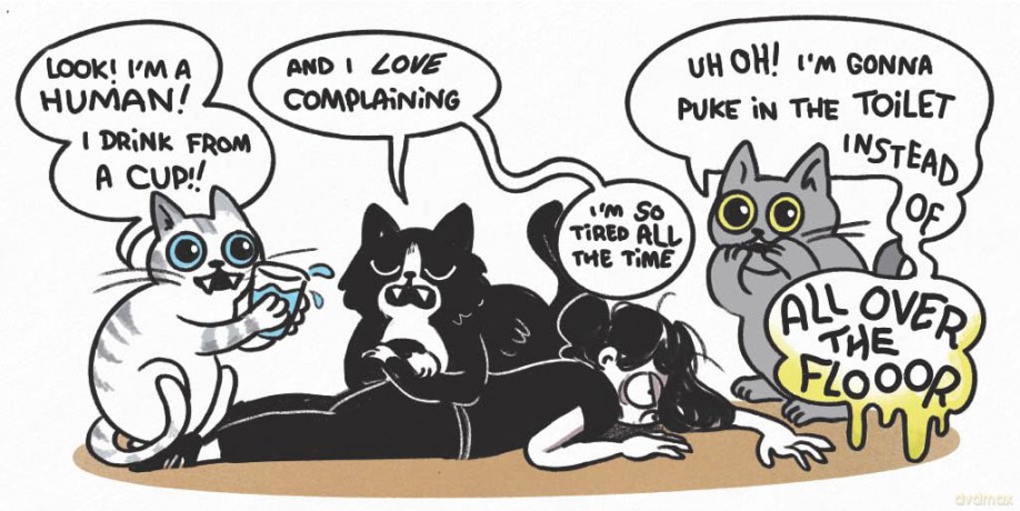 Cat People: A Cat's Guide To Caring For Your Human: "Simultaneously hilarious, thoughtful, and bizarre" - Hannah Hillam [KOMIKS]