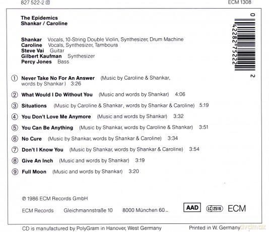 Shankar,Caroline: The Epidemics [CD]