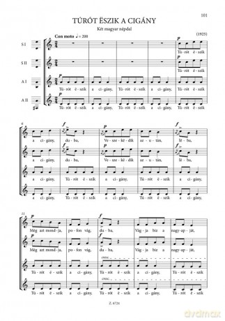Choral Works for Children's and Female Voices Extended and revised edition - Kodály Zoltán [KSIĄŻKA]