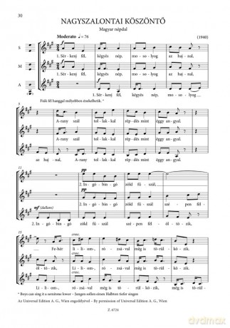 Choral Works for Children's and Female Voices Extended and revised edition - Kodály Zoltán [KSIĄŻKA]