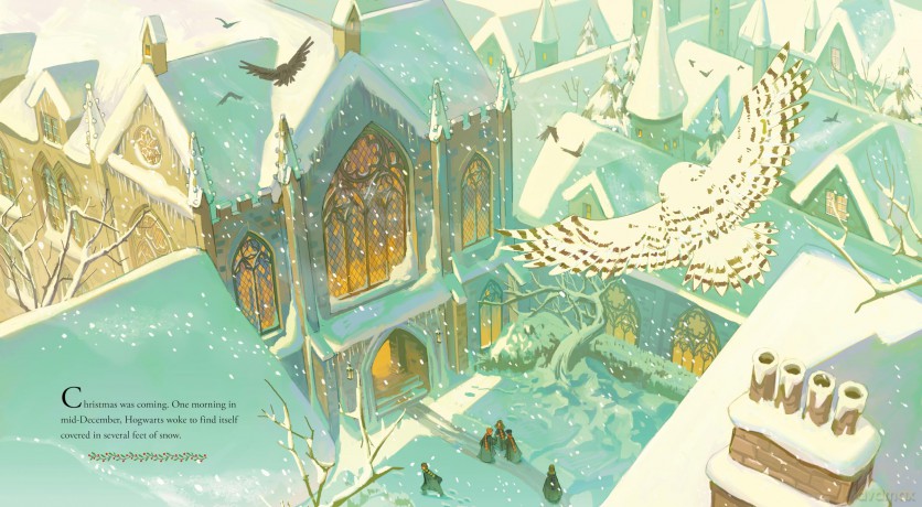 Christmas at Hogwarts: A joyfully illustrated gift book featuring text from 'Harry Potter and the Philosopher's Stone' - J.K. Rowling [KSIĄŻKA]