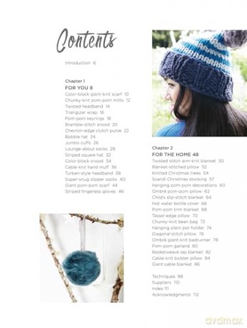 Chunky Knits: 35 projects to make: Stylish and quick designs made with super-size needles - Lauren Aston [KSIĄŻKA]