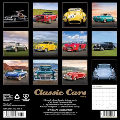 Classic Cars 2025 Wall [KSIĄŻKA]