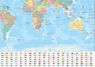 Collins World Wall Map - Collins Maps [KSIĄŻKA]